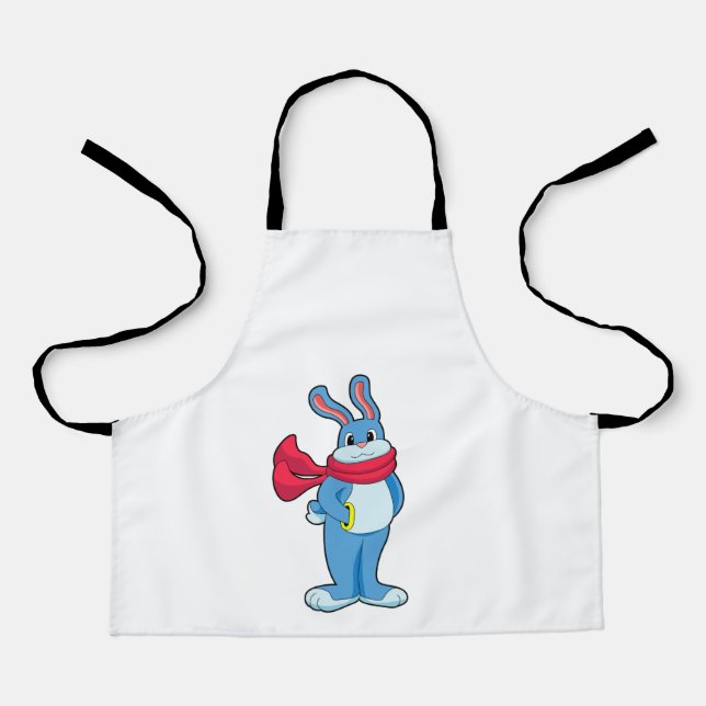 Rabbit in Winter with Scarf Apron (Front)