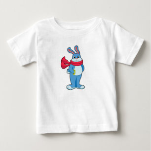 Rabbit in Winter with Scarf Baby T-Shirt