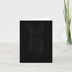 Rabbit Ink Art Nge Edgy Forest Wildlife Rtrait Bun Card