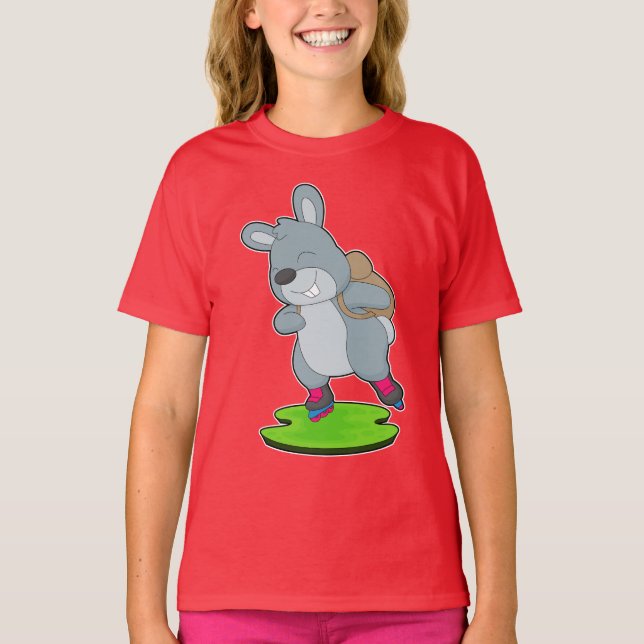 Rabbit Inline skating Inline skates Sports T-Shirt (Front)