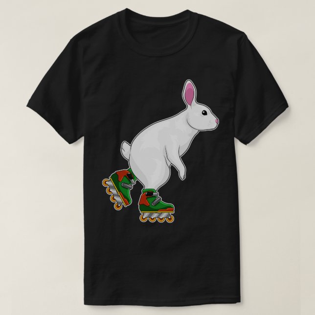 Rabbit Inline skating Roller skates T-Shirt (Design Front)