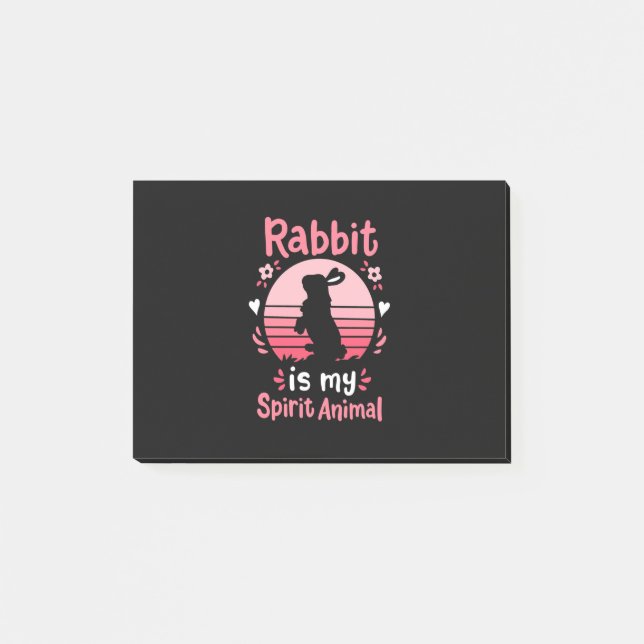 Rabbit Is My Spirit Animal Post-it Notes (Front)