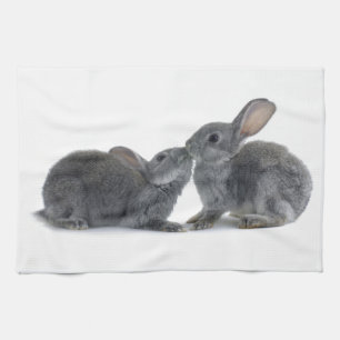 Rabbit Kiss Tea Towel