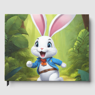 Rabbit Logo Black Guest Book