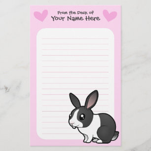 Rabbit Love (uppy ear smooth hair) Stationery