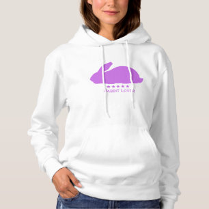 Rabbit Lover in Purple  Hoodie