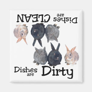 Rabbit Lovers Dishwasher Magnet