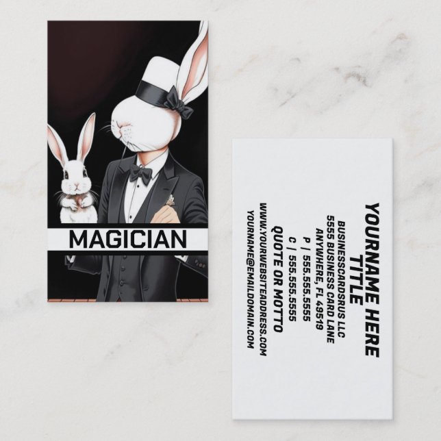 Rabbit Magician Business Card (Front/Back)