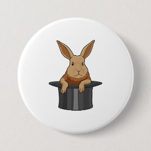 Rabbit Magician Magic hat 7.5 Cm Round Badge
