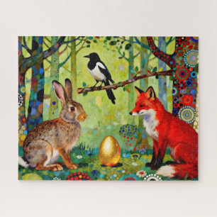 Rabbit, Magpie, Fox and “The Forest’s Secret”  Jigsaw Puzzle