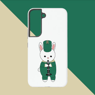 Rabbit Marching Band Clarinet Green Gold Samsung Galaxy Case