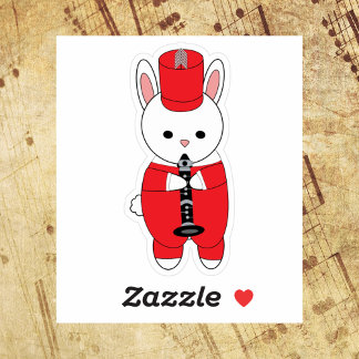 Rabbit Marching Band Clarinet Red White
