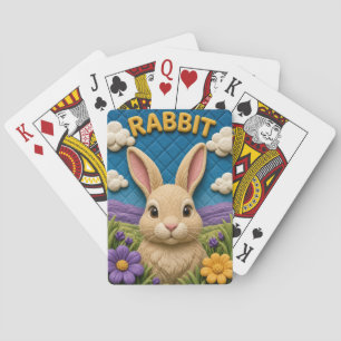 Rabbit Meadow Edge Modern KlayKoo Playing Cards