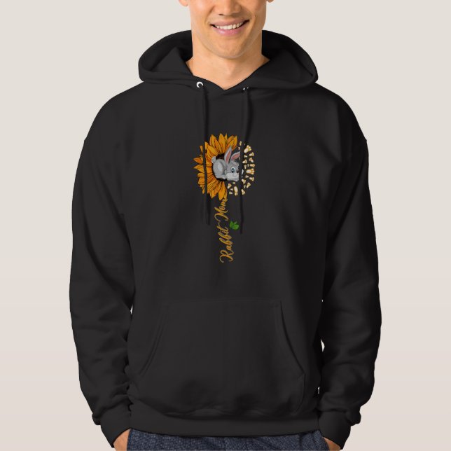 Rabbit Mom Cute Sunflower Rabbit Animal Mother's D Hoodie (Front)