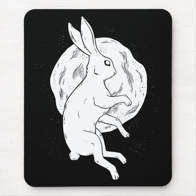 Rabbit Moon Mouse Mat (Front)