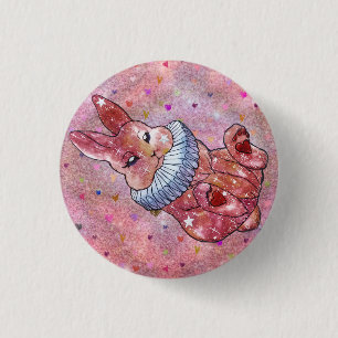 Rabbit named Ladybug 3 Cm Round Badge