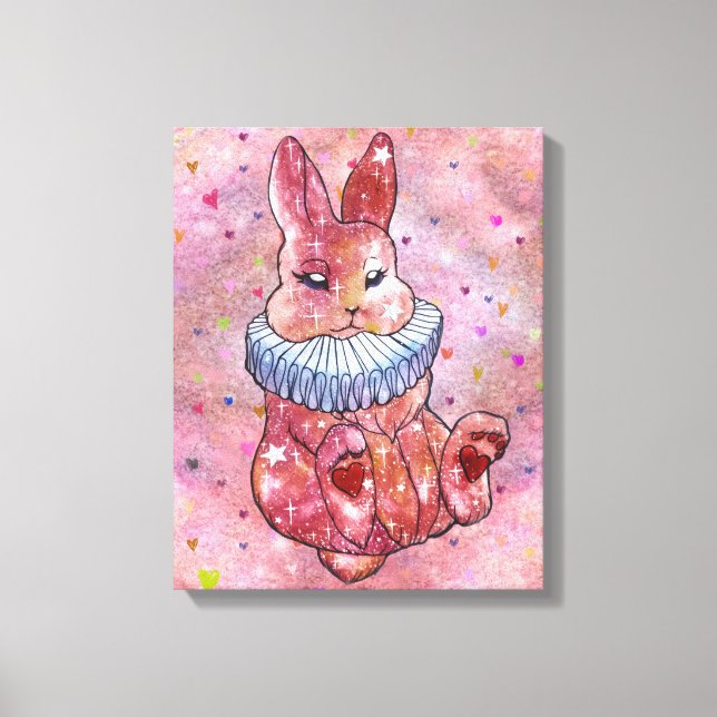 Rabbit named Ladybug Canvas Print (Front)