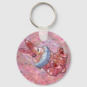 Rabbit named Ladybug Key Ring