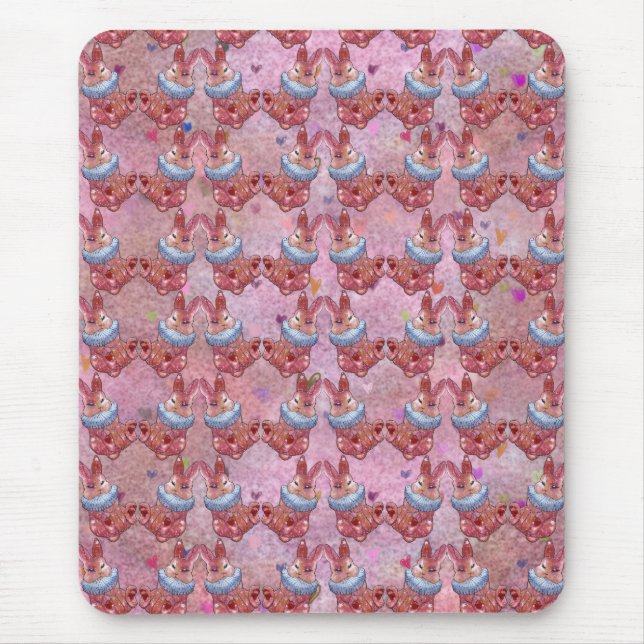 Rabbit named Ladybug Mouse Mat (Front)