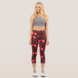 Rabbit Nordic Scandinavian Folk Art      Capri Leggings