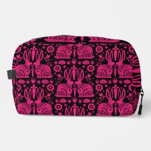 Rabbit Nordic Scandinavian Folk Art Dopp Kit