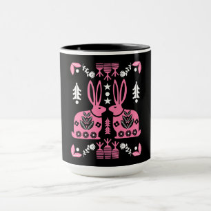 Rabbit Nordic Scandinavian Folk Art Mug