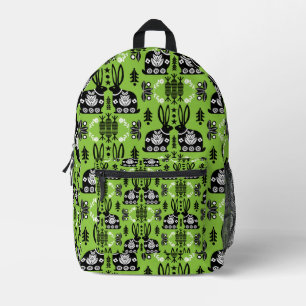 Rabbit Nordic Scandinavian Folk Art          Printed Backpack