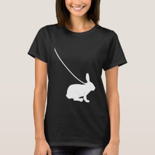 Rabbit on a Leash Bunny Hare Pet Animal Cute T-Shirt