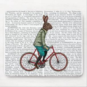 Rabbit On Bike 2 Mouse Mat