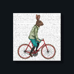 Rabbit On Bike Canvas Print<br><div class="desc">Animals & Nature</div>