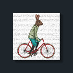 Rabbit On Bike Canvas Print<br><div class="desc">Animals & Nature</div>