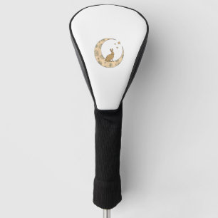 Rabbit On The Moon Bunny  Golf Head Cover