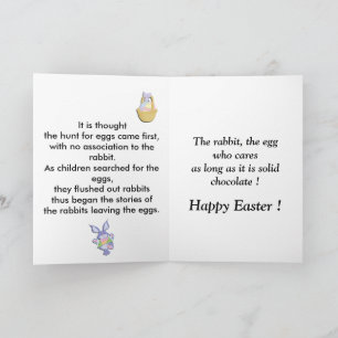 Rabbit or the Egg Easter Card