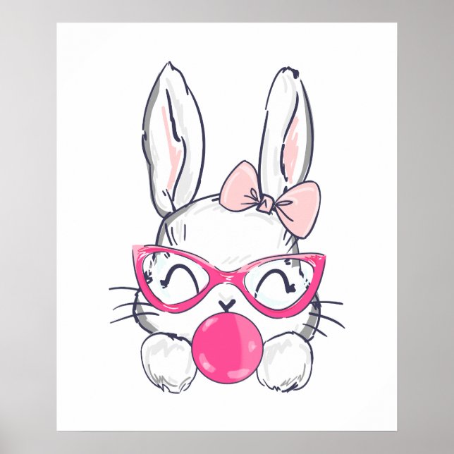 rabbit paloon, retro, vintage poster (Front)