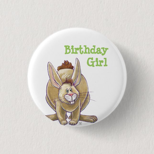 Rabbit Party Centre 3 Cm Round Badge (Front)