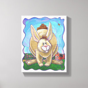 Rabbit Party Centre Canvas Print