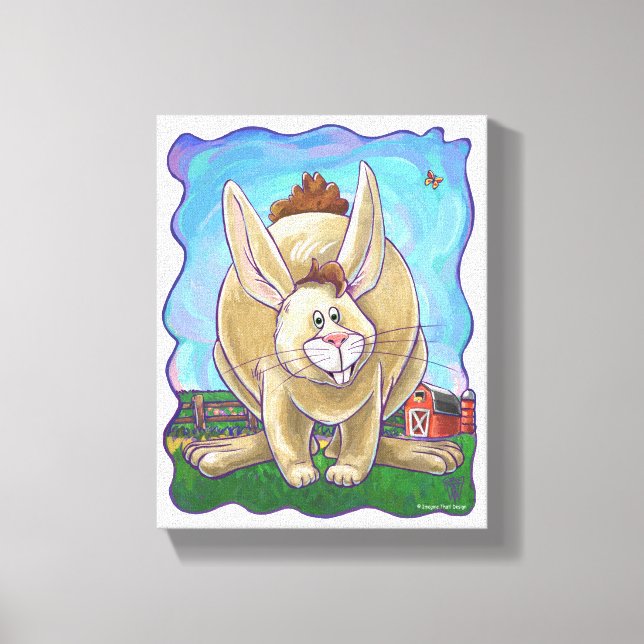 Rabbit Party Centre Canvas Print (Front)