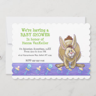 Rabbit Party Centre Invitation