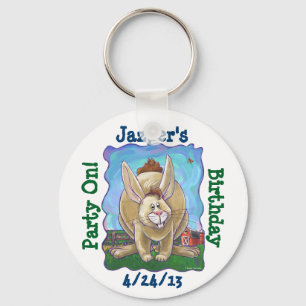 Rabbit Party Centre Key Ring