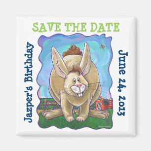 Rabbit Party Centre Magnet
