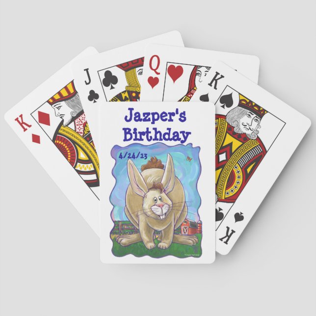 Rabbit Party Centre Playing Cards (Back)