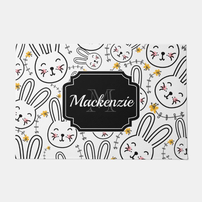 Rabbit Pattern Doormat (Front)