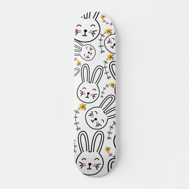 Rabbit Pattern Skateboard (Front)