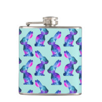 Rabbit Pattern Watercolor Galaxy
