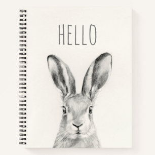 Rabbit Pencil Drawing Notebook