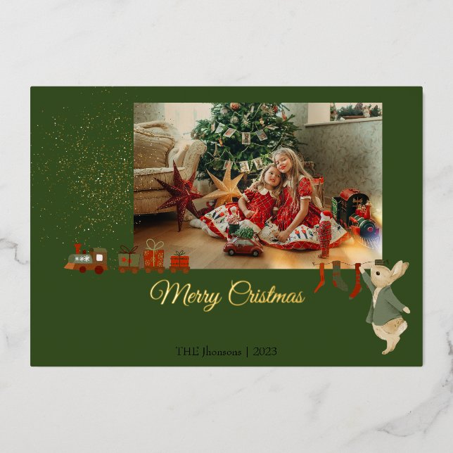 Rabbit Peter christmas Holiday Card (Front)