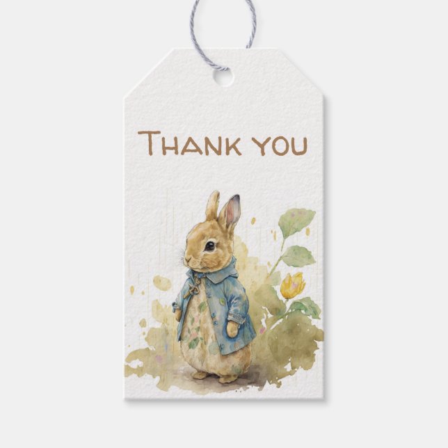 Rabbit Peter party Gift Tags  (Front)
