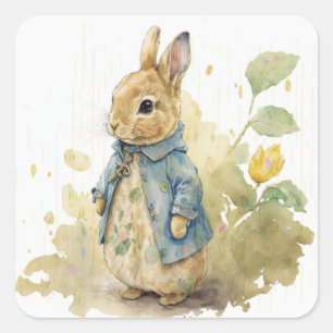 Rabbit Peter party Square Sticker