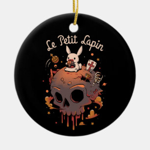 Rabbit Planet - White Bunny Prince Ceramic Tree Decoration