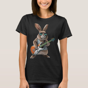 Rabbit Playing Electric Guitar  Animal Rabbit  Gui T-Shirt